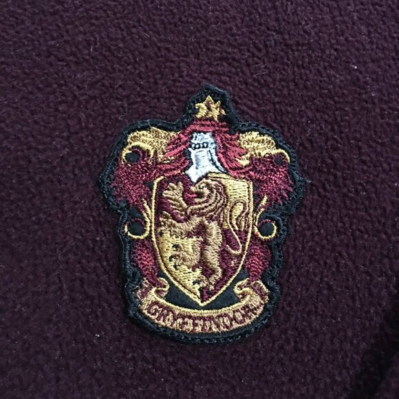 Harry Potter Gryffindor Zip Up Fleece Jacket Patch Logo Bossini Medium - Picture 3 of 9